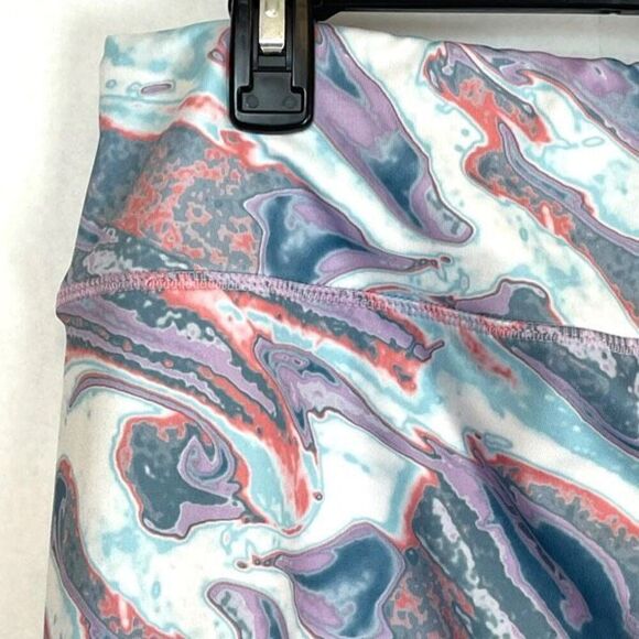 Pro Player Leggings Womens Size 1X Multicolor High-Rise Flat Front Capri Tie-Dye - Picture 3 of 10